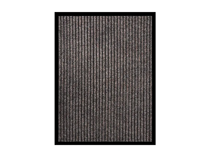 Beige gestreepte deurmat 60x80 cm