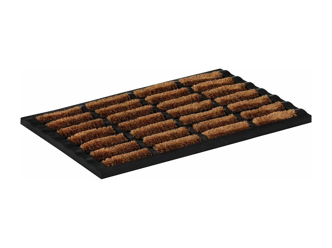 Rechteckige Fußmatte 40x60 cm aus Gummi und Kokosfaser