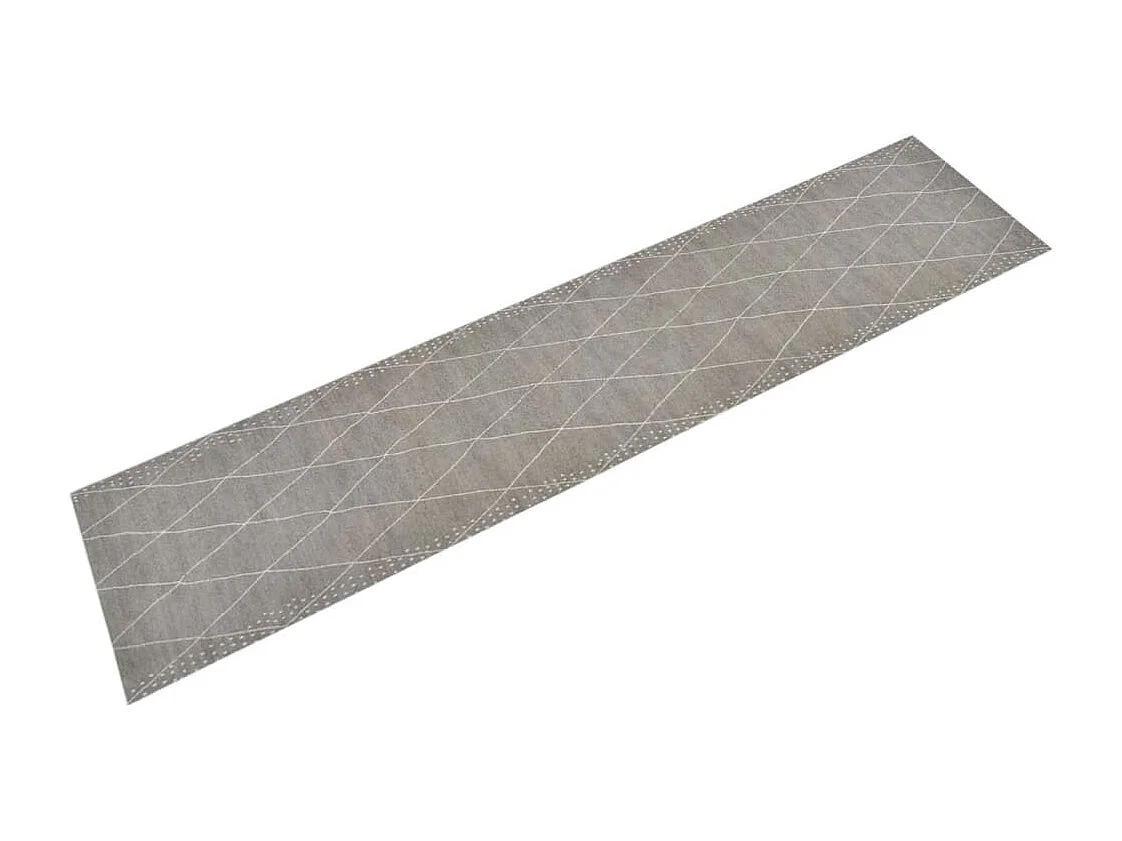 Alfombra de cocina lavable estampado rombos terciopelo 60x300 cm