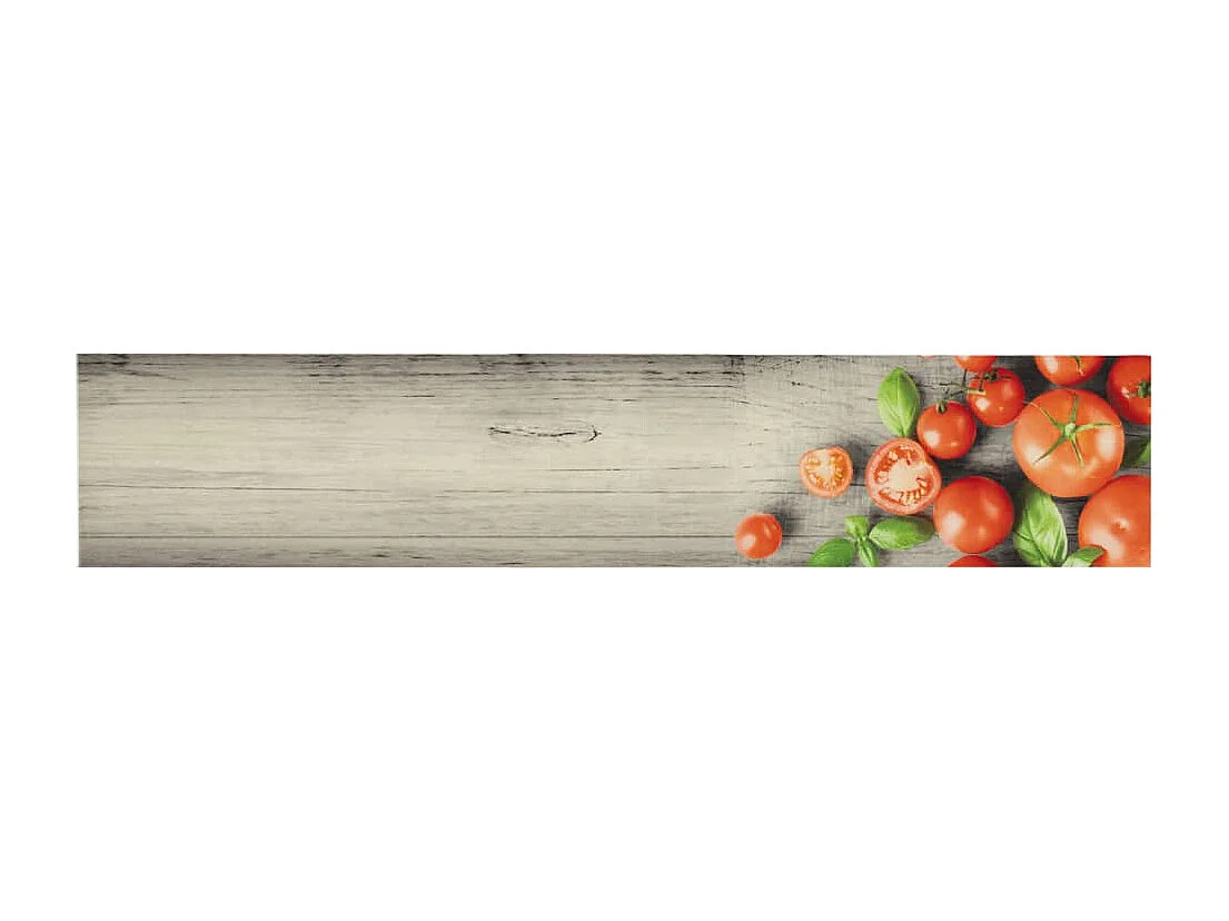 Tapis de cuisine lavable impression de tomates 60x300cm velours