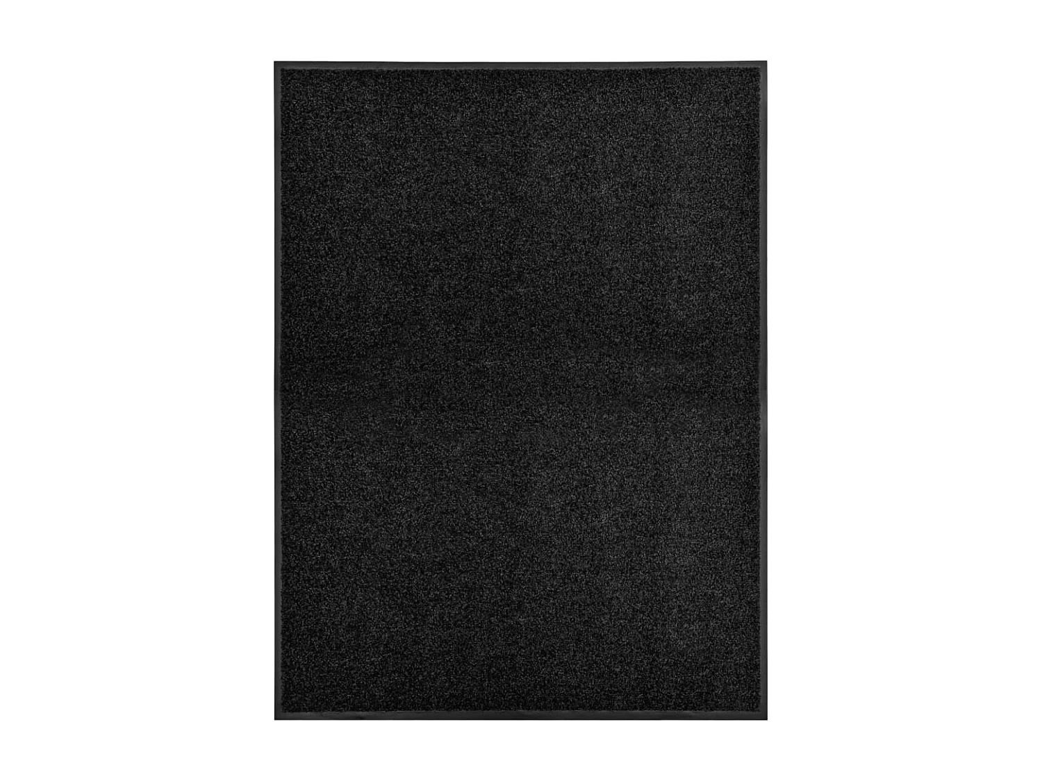 Wasbare deurmat Zwart 90x120 cm
