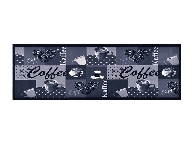 Tappetino cucina lavabile Blu caffè 45x150 cm