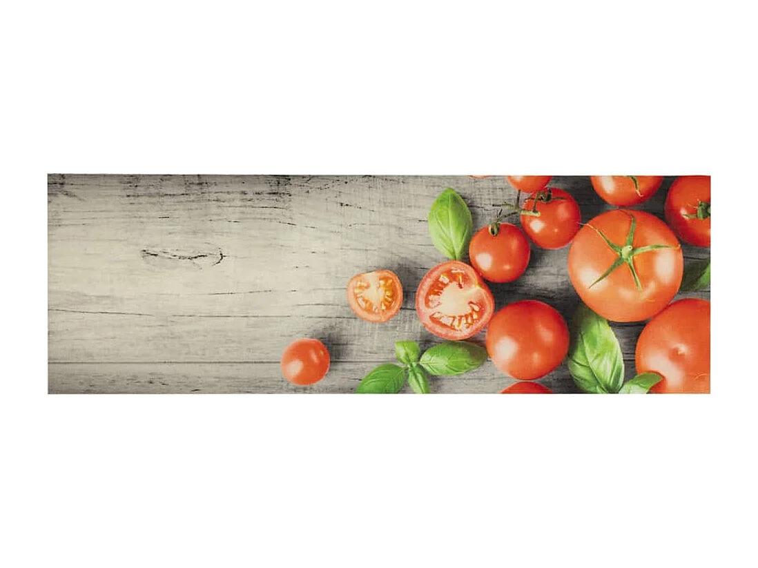 Alfombra de cocina lavable estampado tomate 60x180cm terciopelo