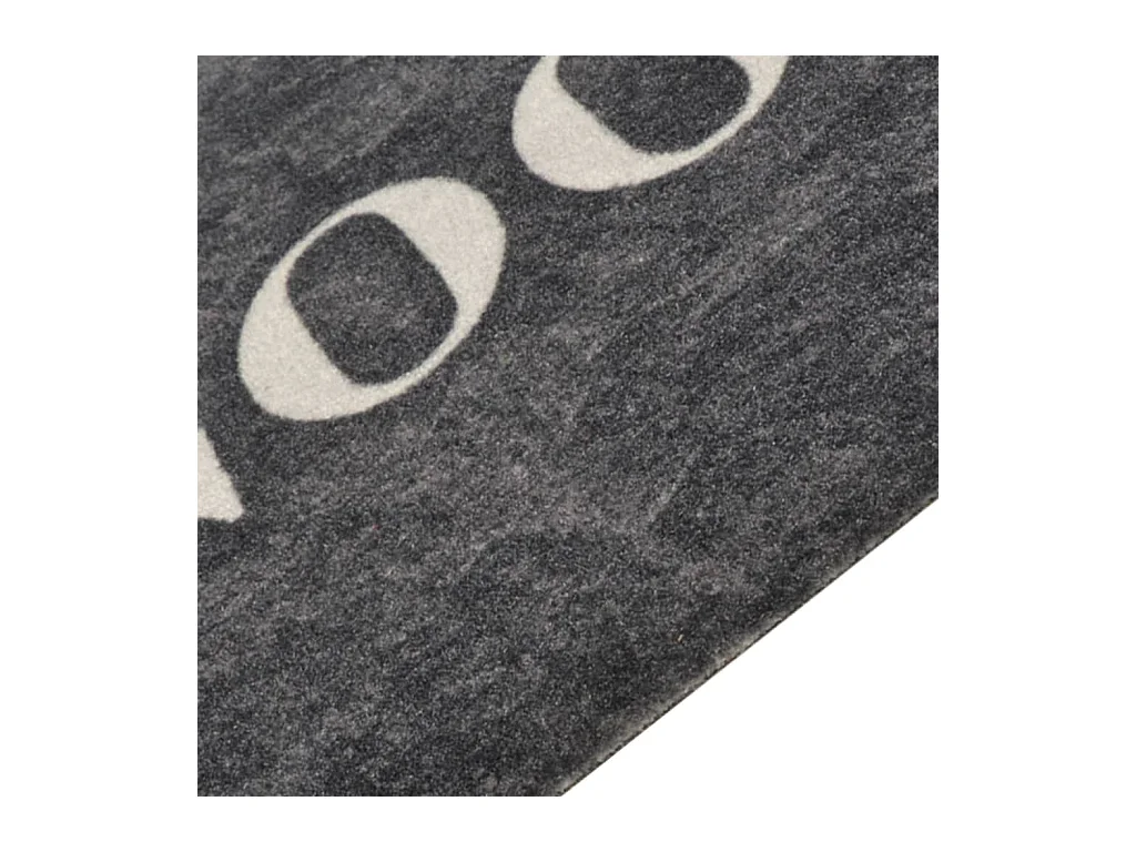 Tapis de cuisine lavable impression cuisine noir 60x300 cm