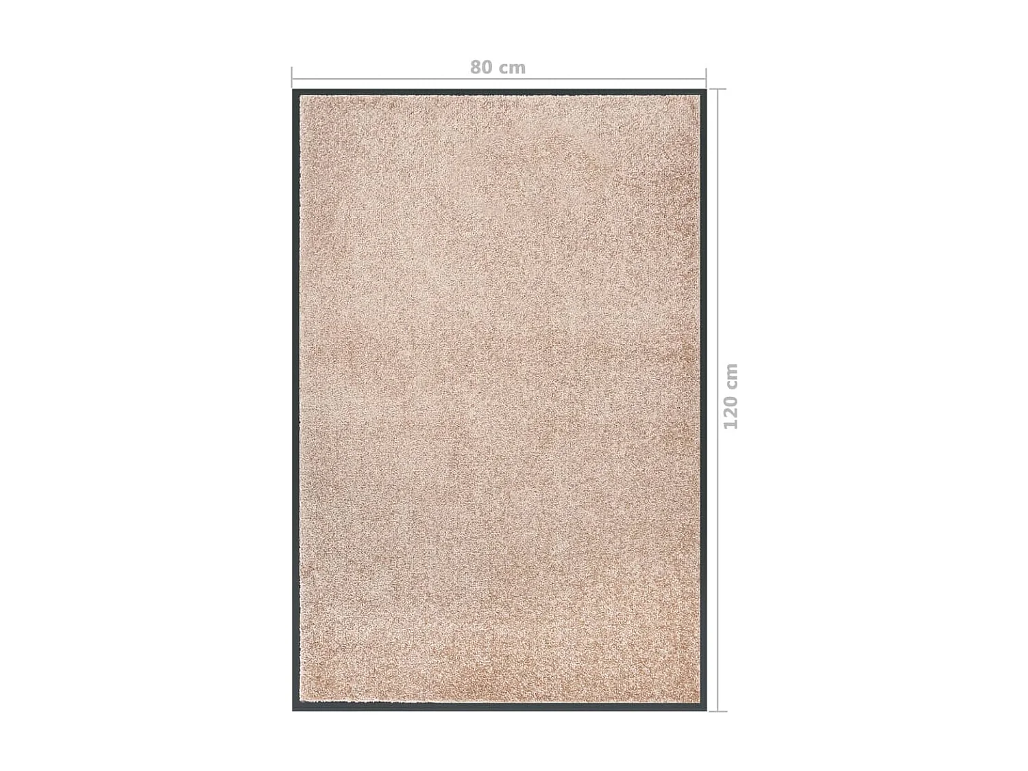Felpudo beige 80x120 cm