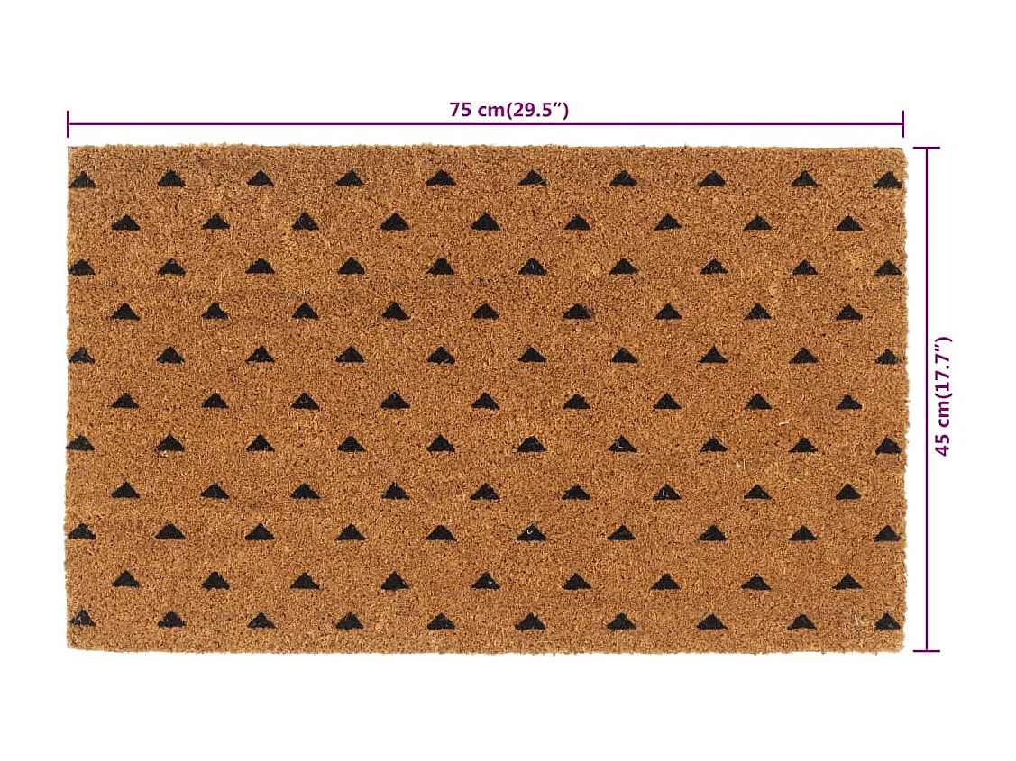 Zerbino naturale 45x75 cm in fibra di cocco capitonnè