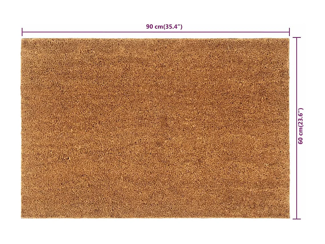 Tapis de porte naturel 60x90 cm fibre de coco touffeté