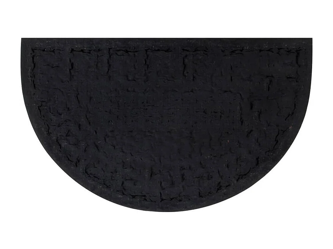 Tapis de porte demi-rond 45x75 cm caoutchouc et fibre de coco