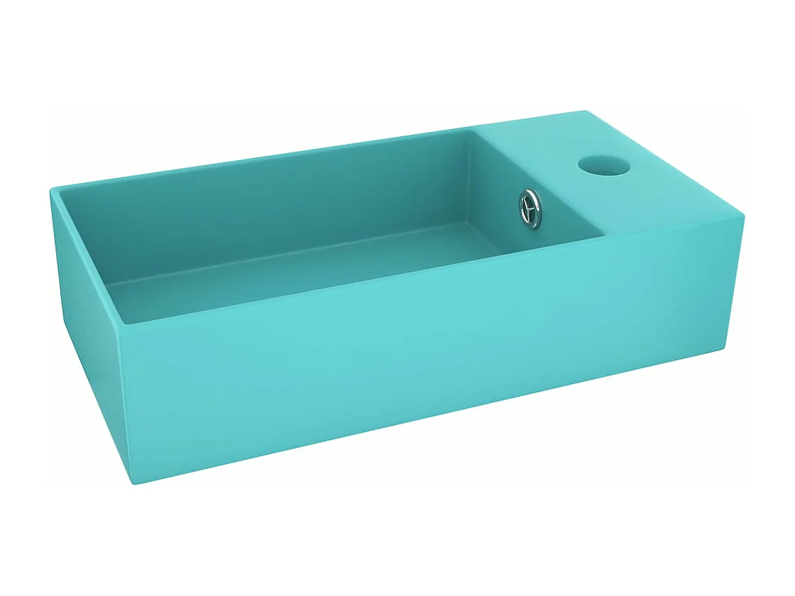 Pia de banheiro com transbordamento Cerâmica Verde claro