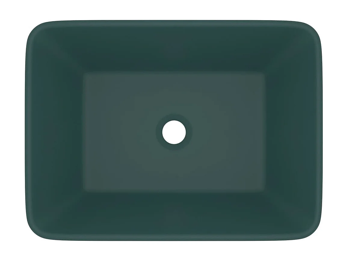 Lavabo de luxe Vert foncé mat 41x30x12 cm Céramique