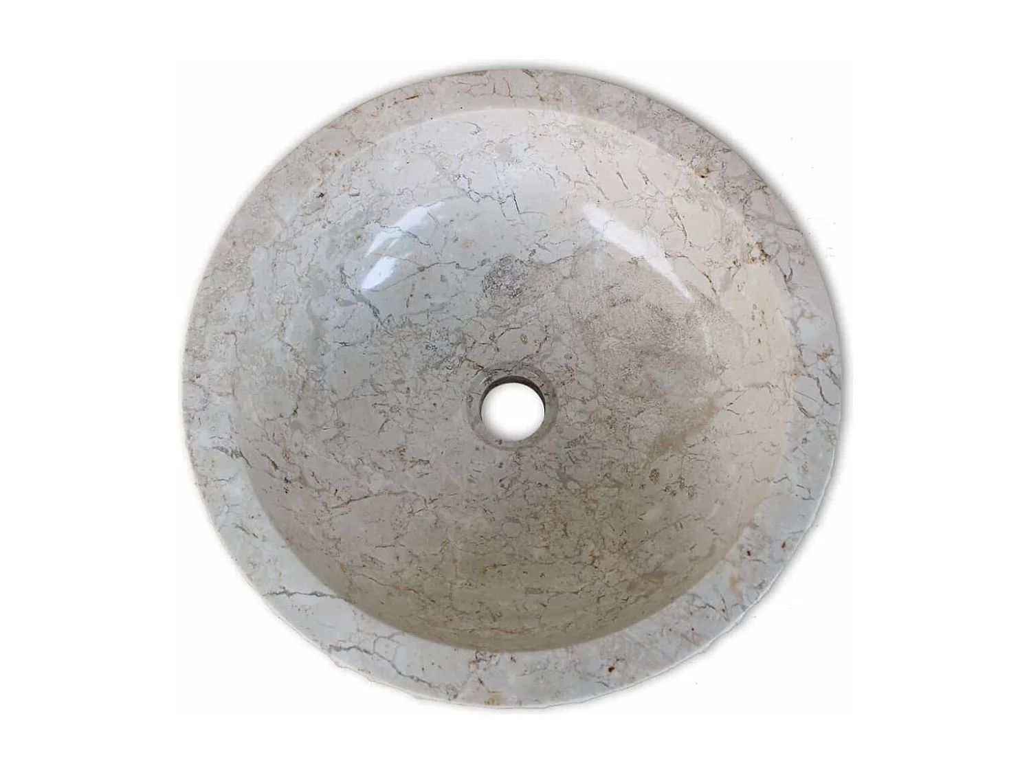 Marmeren Wastafel 40 cm Crème