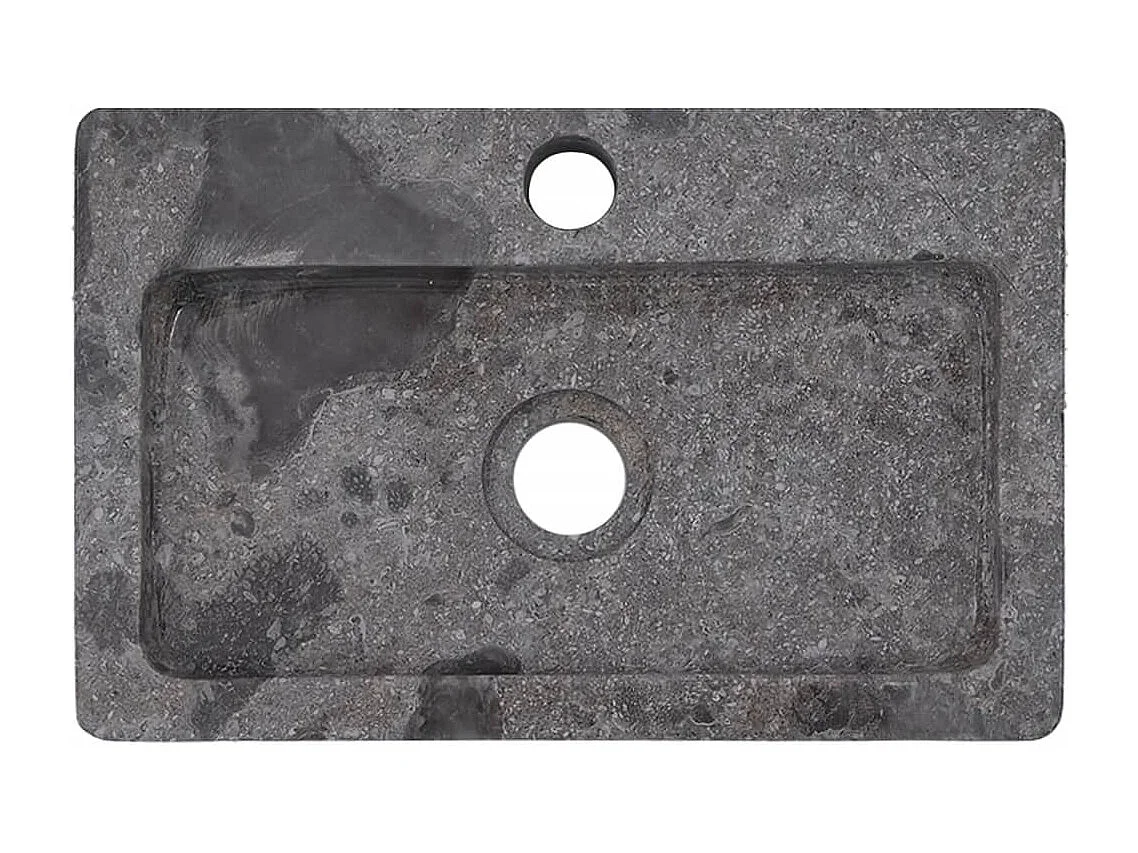 Lavabo de pared gris mármol 38x24x6,5 cm