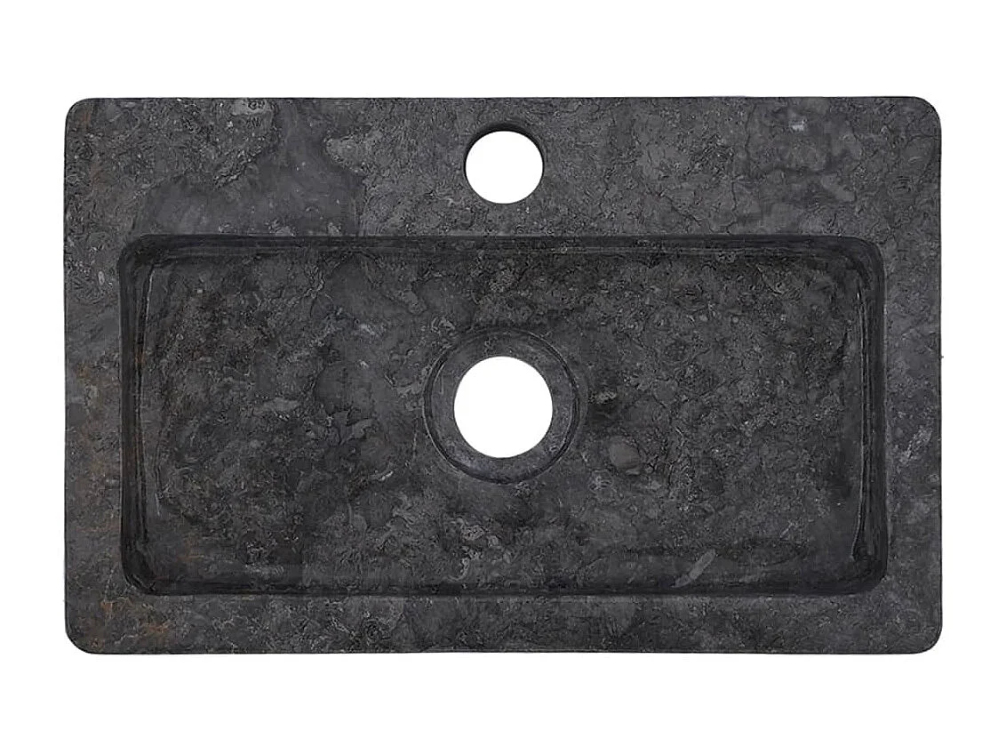 Lavabo de pared gris mármol 38x24x6,5 cm