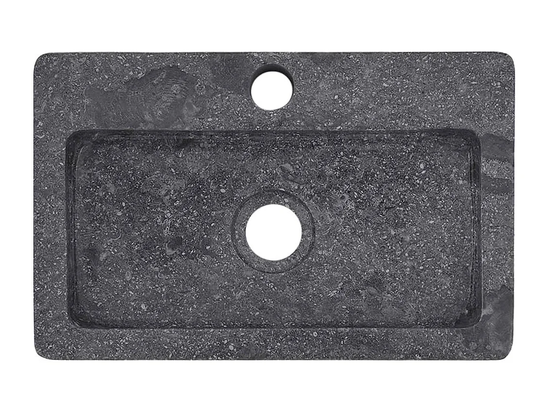 Lavabo de pared gris mármol 38x24x6,5 cm