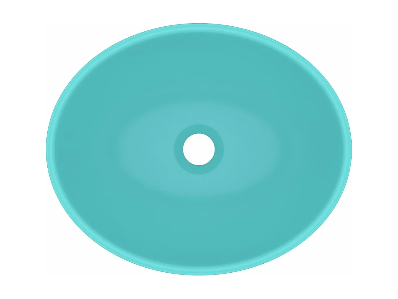 Lavabo ovale de luxe Vert clair mat 40x33 cm Céramique