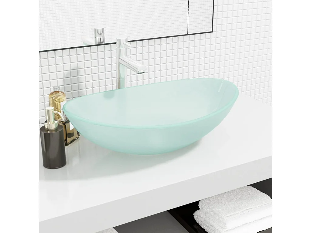 Wastafel Gehard glas 54,5x35x15,5 cm Mat