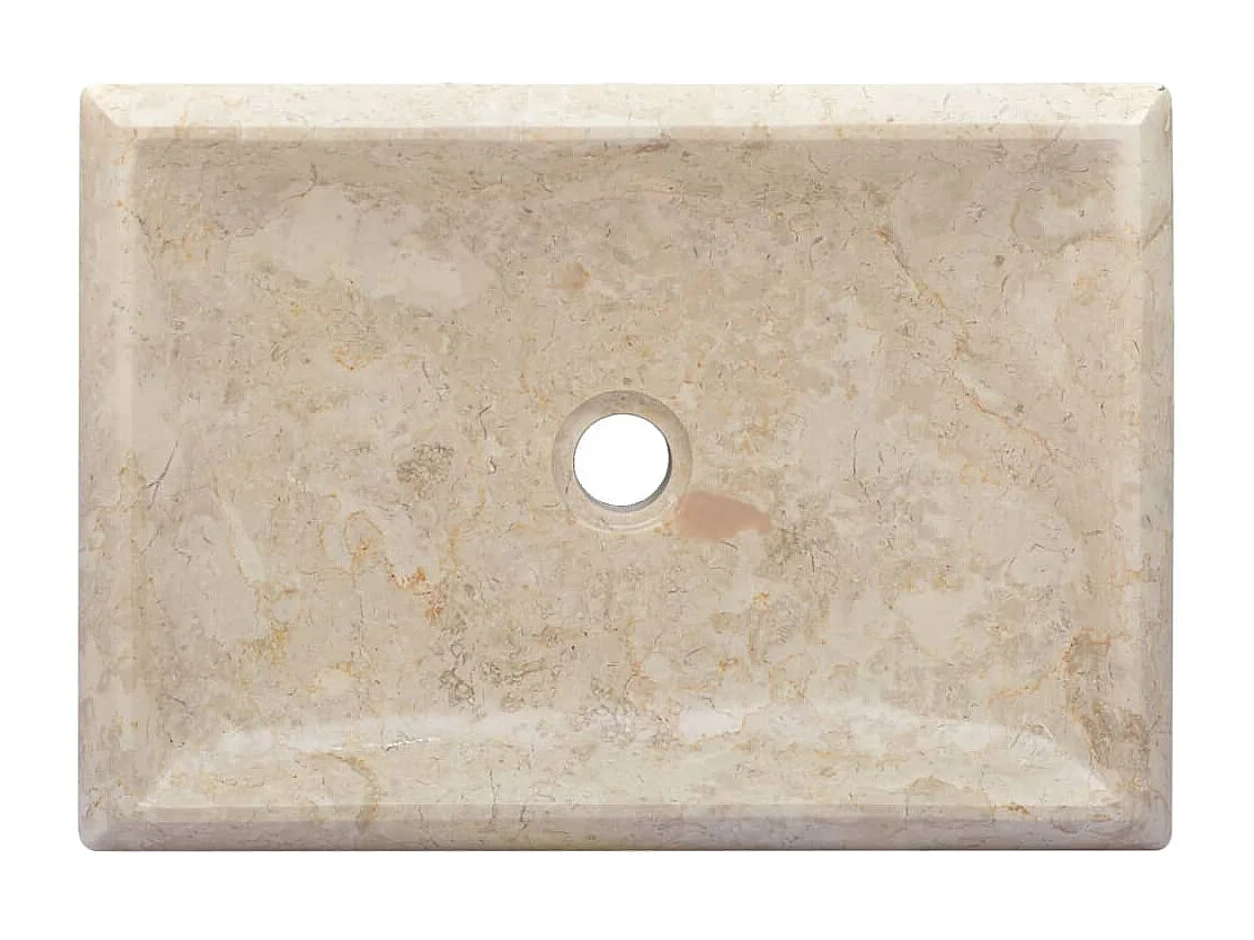 Lavabo Crema 50x35x10 cm Mármol
