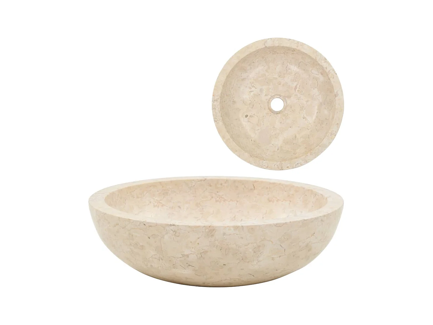 Spoelbak 40 x 12 cm Crème Marmer