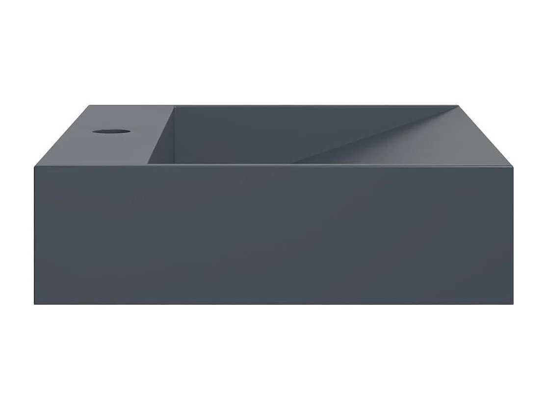 Lavatório 50x38x11 cm fundido mineral/mármore antracite