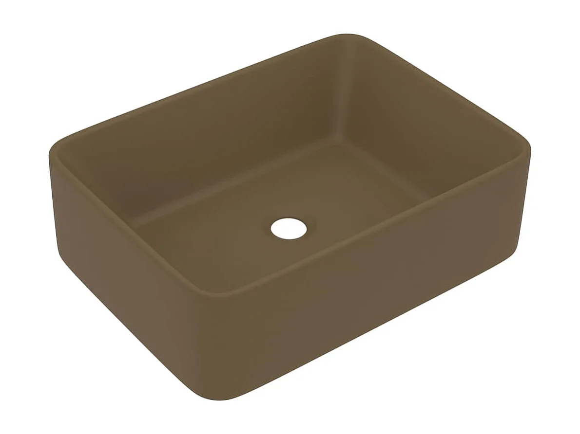Lavabo de luxe Crème mat 41x30x12 cm Céramique