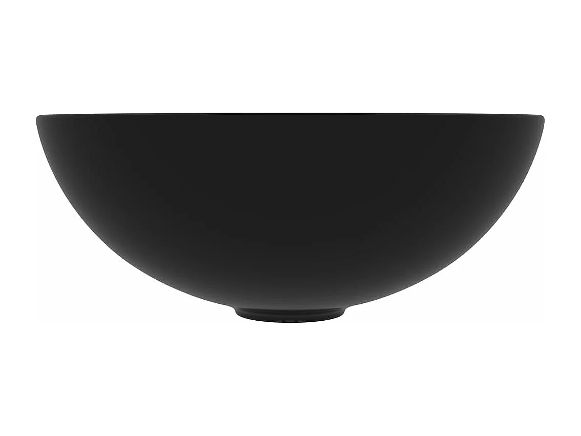 Waschbecken aus Keramik, mattschwarz, rund