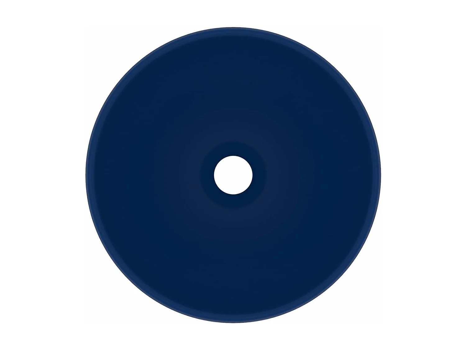 Lavabo rond de luxe de salle Bleu foncé mat 32,5x14cm Céramique