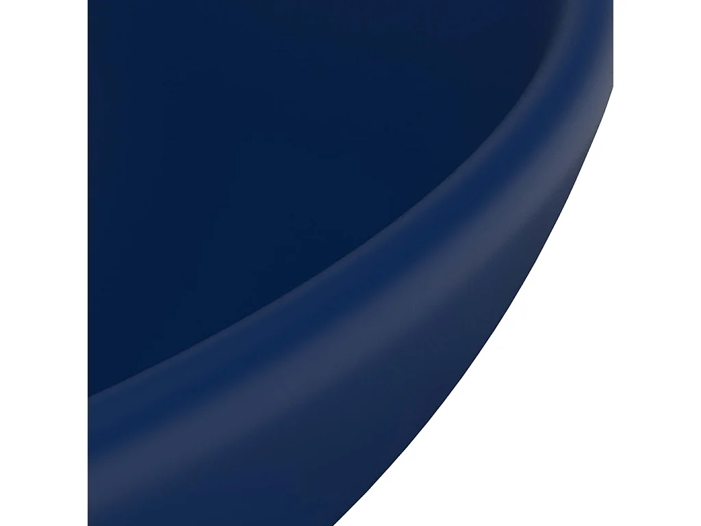 Lavabo rond de luxe de salle Bleu foncé mat 32,5x14cm Céramique