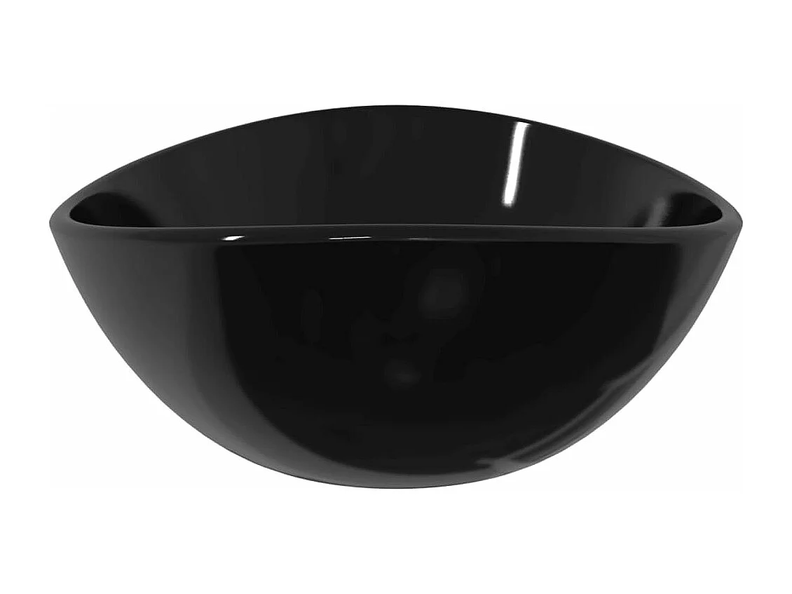 Lavabo in Vetro Temperato 54,5x35x15,5 cm Nero