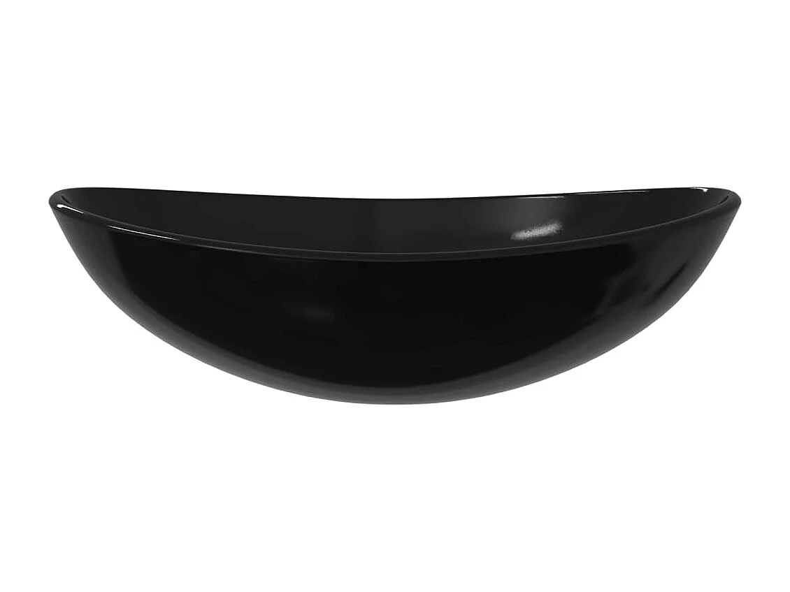 Lavabo in Vetro Temperato 54,5x35x15,5 cm Nero
