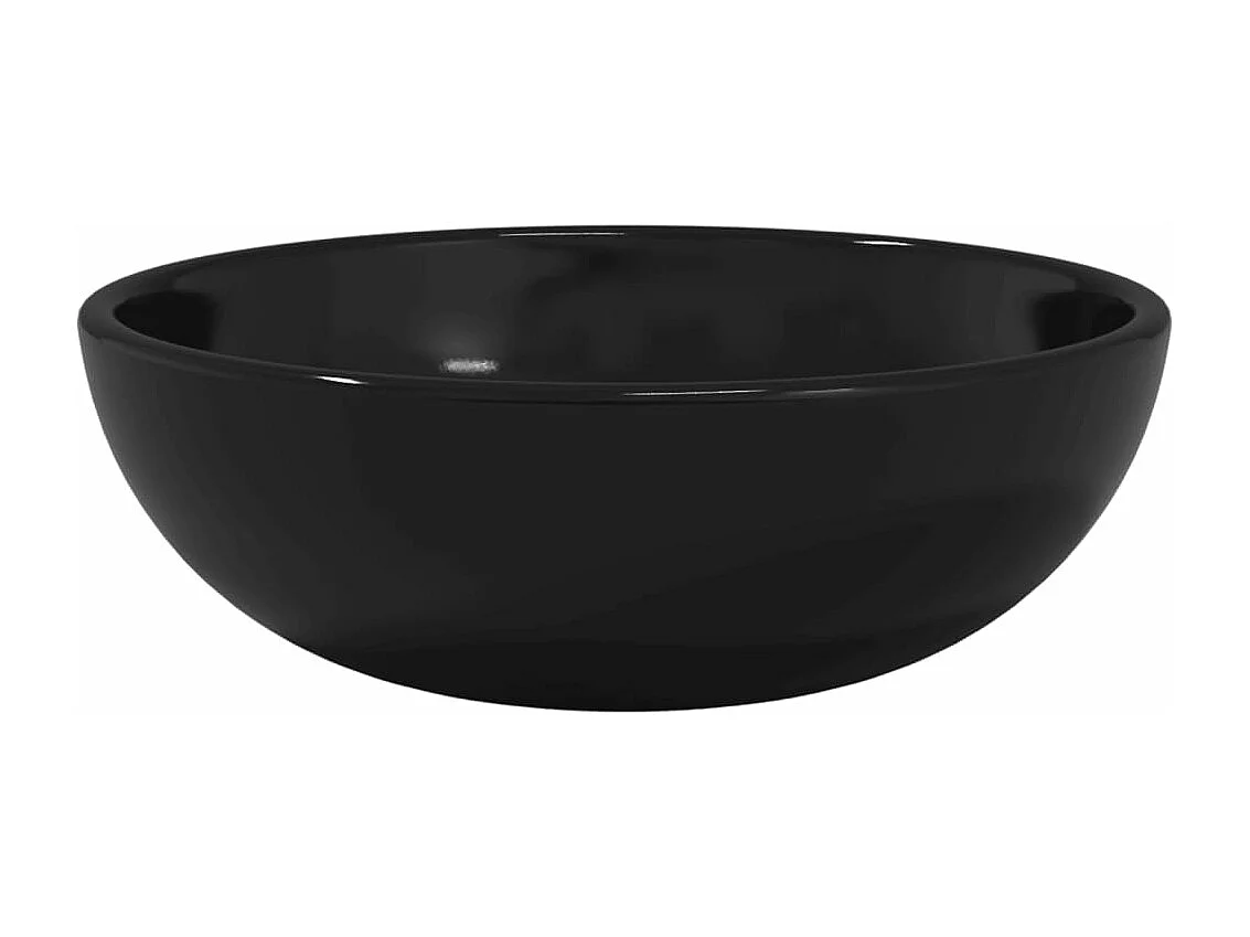 Lavabo Cristal Templado 35x12 cm Negro