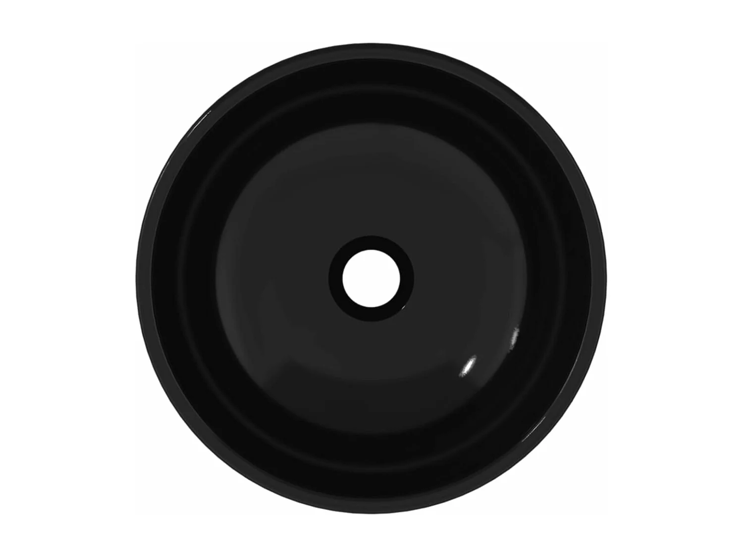 Lavabo Verre trempé 35x12 cm Noir