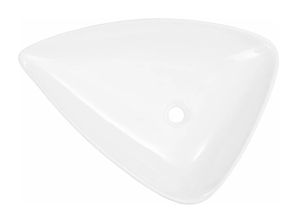 Évier triangulaire Céramique Blanc 645 x 455 x 115 mm