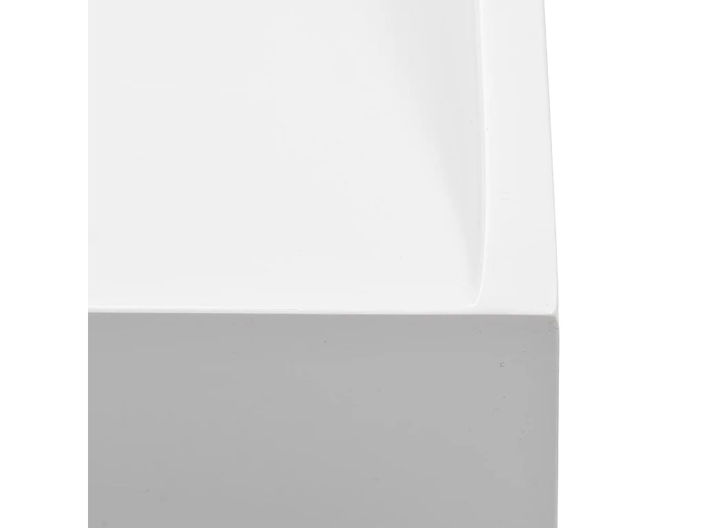 Waschbecken 60x38x11 cm Mineralguss/weißer Marmor