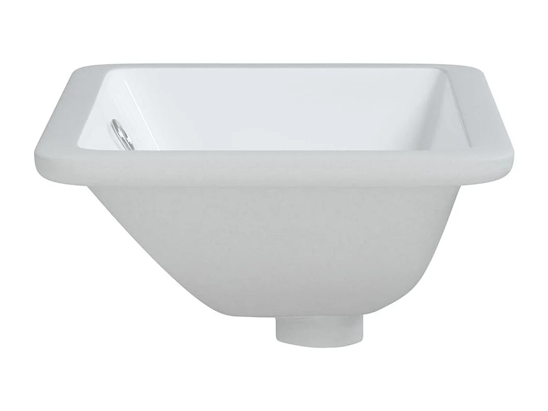 Weißes rechteckiges Waschbecken aus Keramik