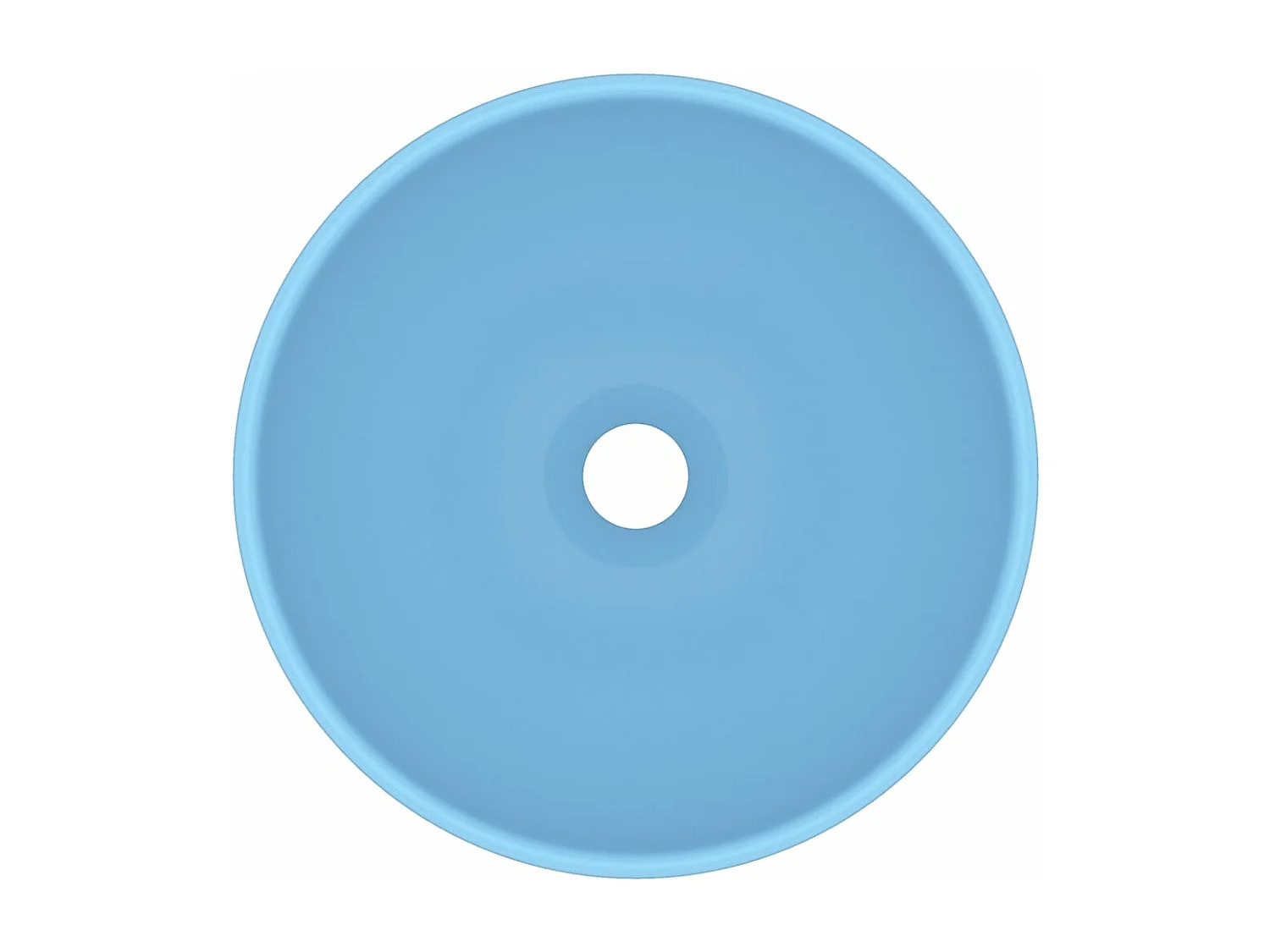 Lavabo de baño redondo Azul claro mate 32,5x14cm Cerámica