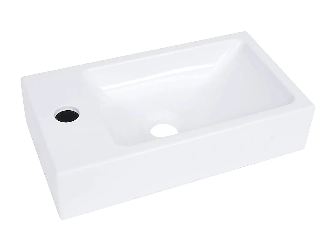 Lavabo 400x220x90 mm SMC Blanc