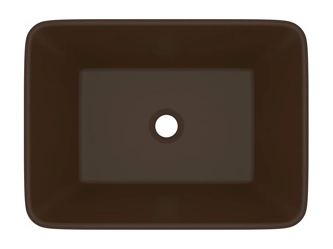 Fregadero de lujo Marrón oscuro mate 41x30x12 cm Cerámica