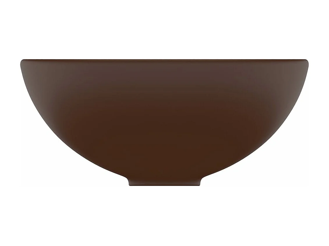 Lavabo bagno rotondo Testa di moro opaco 32,5x14 cm Ceramica