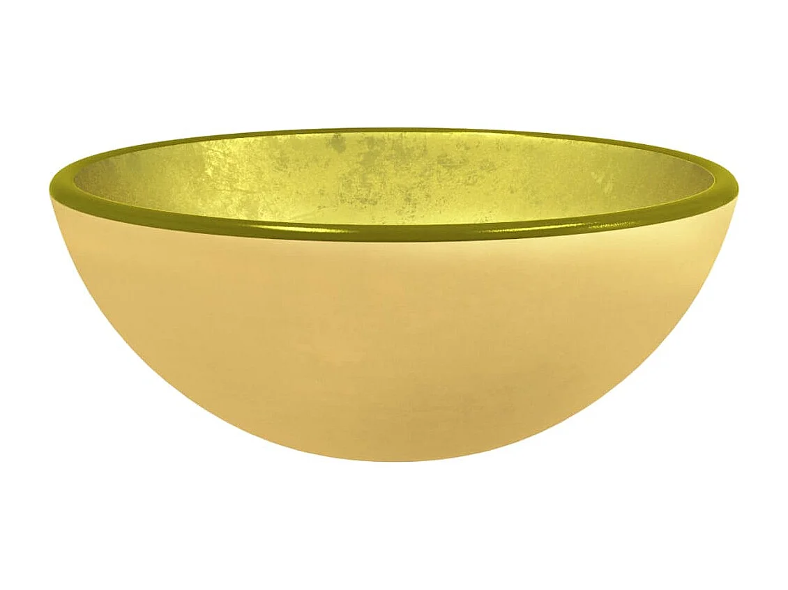 Lavabo in Vetro Temperato 30x12 cm Oro