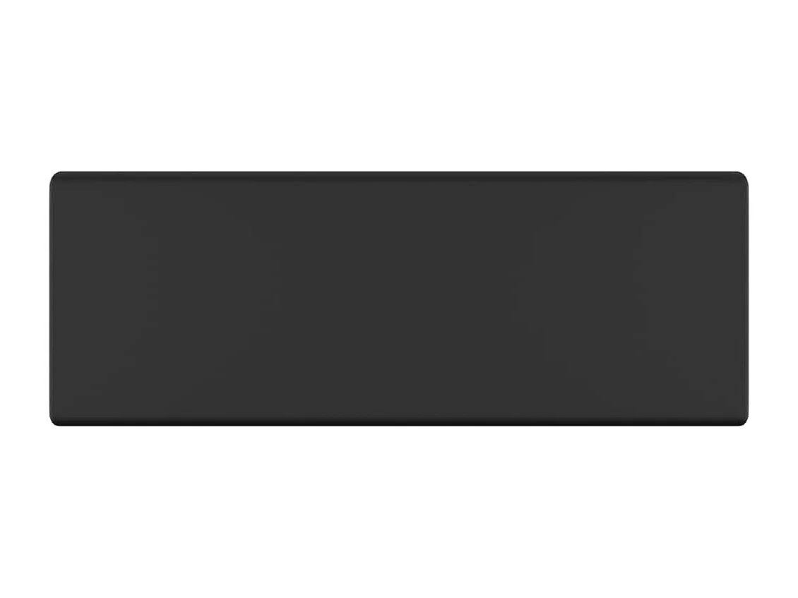 Lavabo carré de luxe à trop-plein Noir mat 41x41 cm Céramique