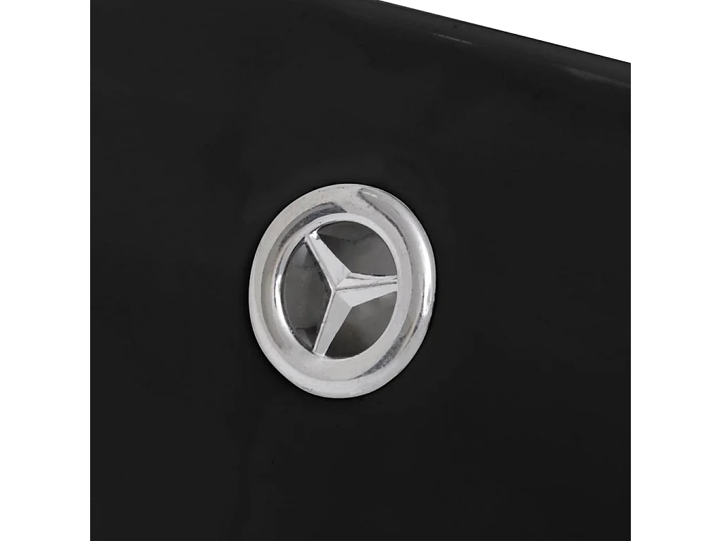 Fregadero ovalado de cerámica negro con rebosadero 59 x 38,5 cm