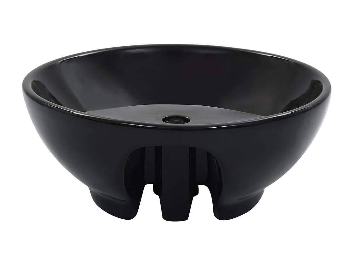 Lavabo avec trop-plein 46,5 x 18 cm Céramique Noir