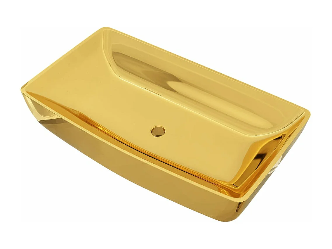 Lavabo 71 x 38 x 13,5 cm Céramique Doré