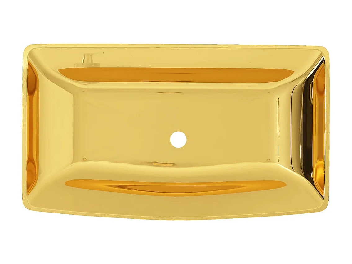 Lavabo 71 x 38 x 13,5 cm Céramique Doré