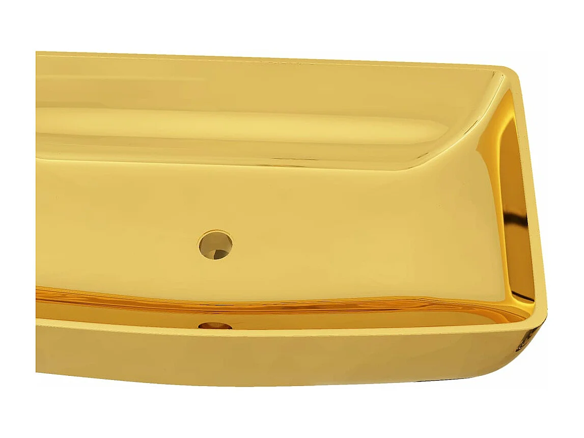 Lavabo 71 x 38 x 13,5 cm Céramique Doré