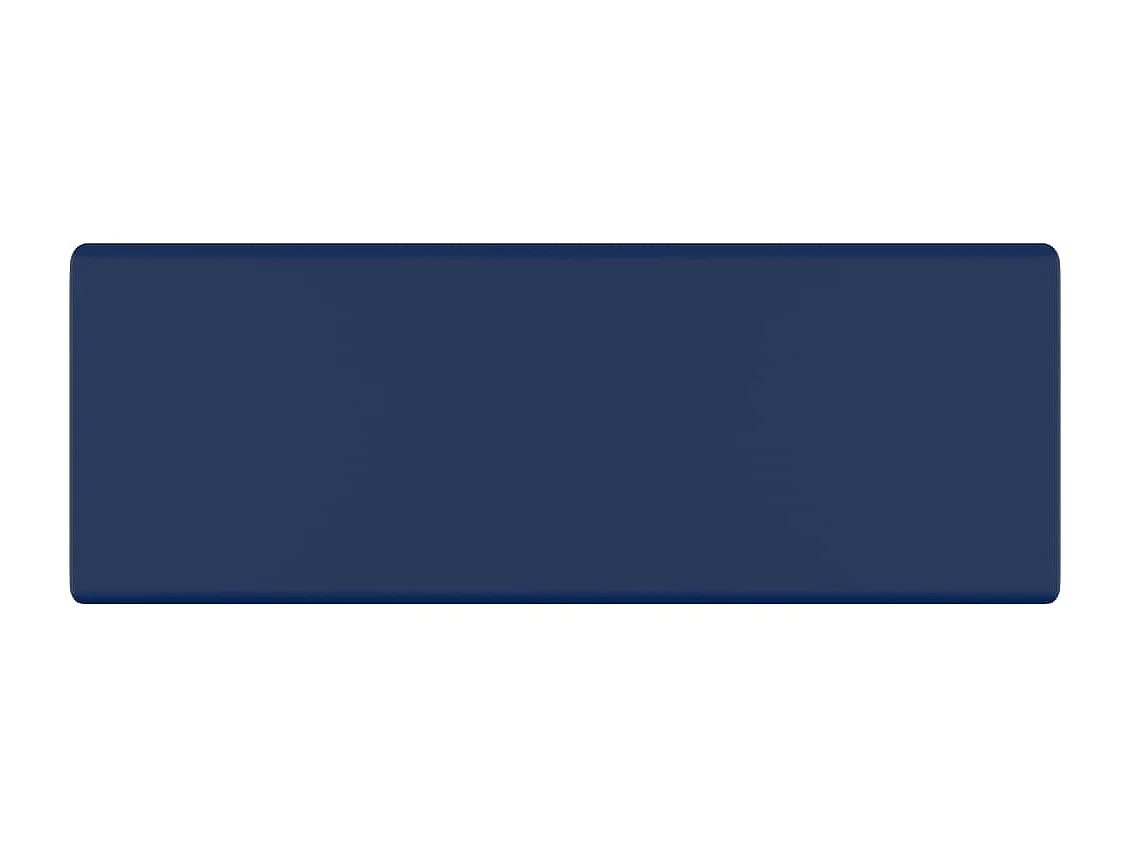 Lavabo carré à trop-plein Bleu foncé mat 41x41 cm Céramique