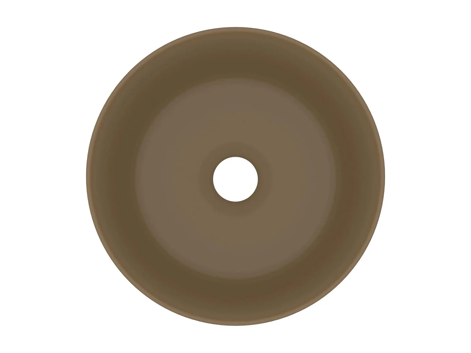 Lavabo rond de luxe Crème mat 40x15 cm Céramique