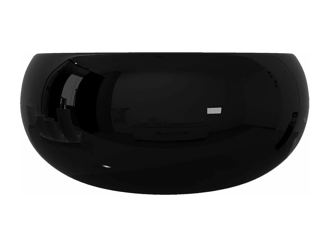 Lavabo rond Céramique Noir 40 x 15 cm