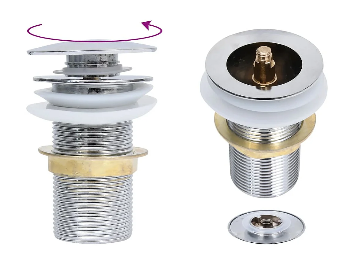 Lavabo vasca con rubinetto e piletta push-pull In vetro temperato