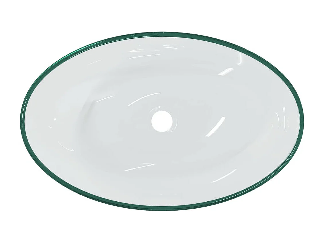 Lavabo Verre trempé 54,5x35x15,5 cm Transparent